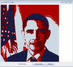 red, white, and blue obama after 20 iterations